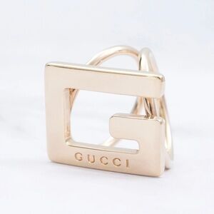 AUTH GUCCI G Scarf Ring • Authentic GP Made in Italy Retro Maximal Design